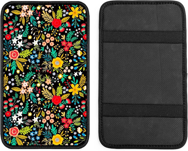 Mokiwala Garden wildflowers Universal Armrest Cover Pad, Car Center Console Cushion Pad, Protect from Pet Claws, Dirt, and Sticky Fingers, Comfortable Car Decor Accessories Fit for Most Cars, Vehicles, SUVs - Image 5